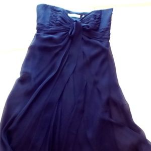 Women's Black strapless 100% silk dress- size 6
